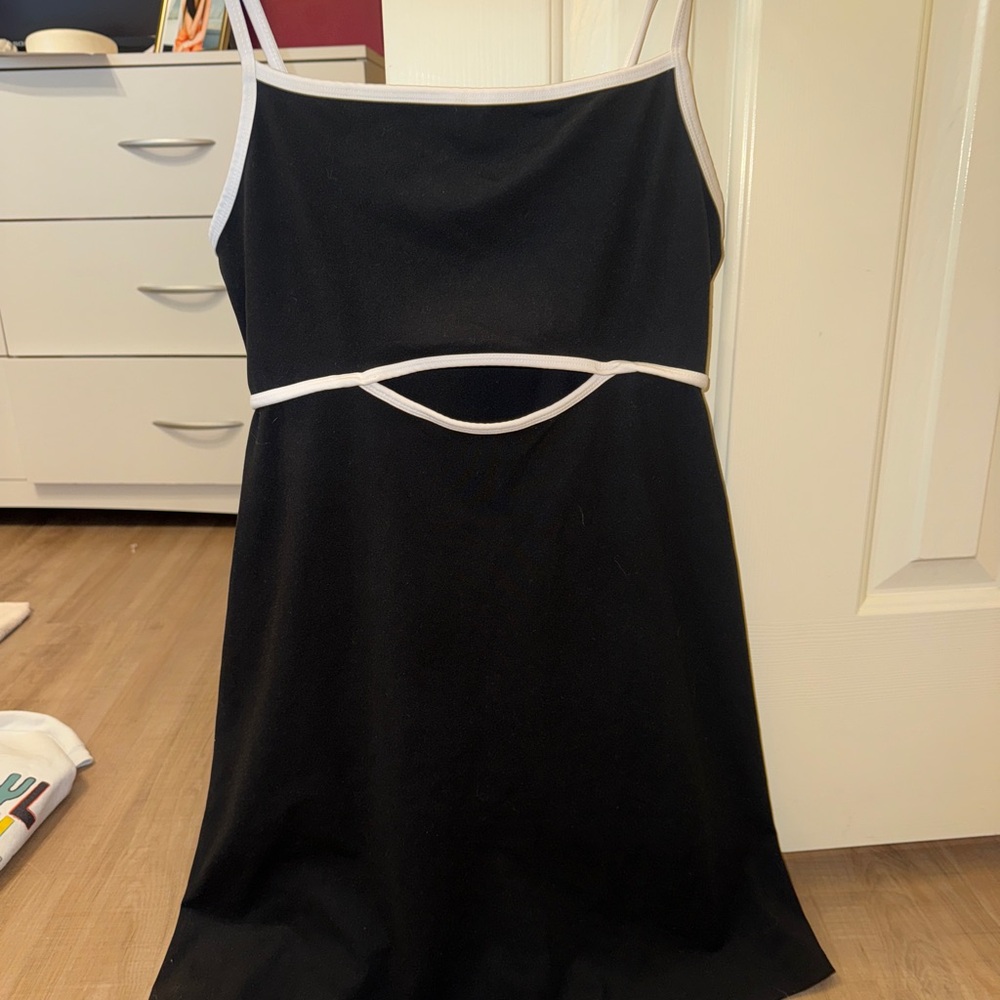 Black Dress with White Trim